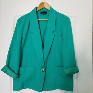 Vintage Requirements Teal Green Blazer